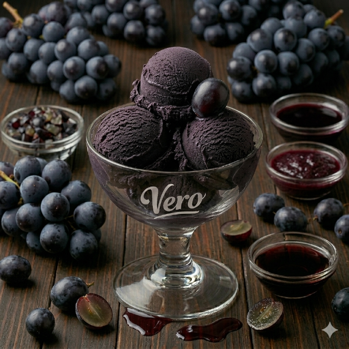 Black Grapes Fruit Ice
